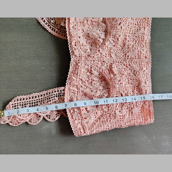 Farm Rio Guipure Lace Crop Top Light Pink Size XS - Picture 6 of 16